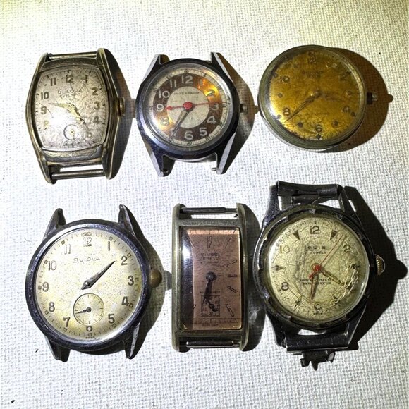 Vintage Watches Lot of 6 - Parts/Repair Watch Lot - - Picture 1 of 7
